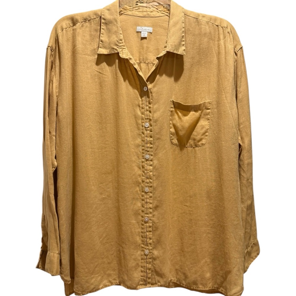 J. Jill Tan Button-Up Shirt
